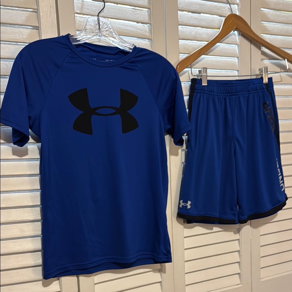 Under Armour Kids Matching Set in Blue and Black